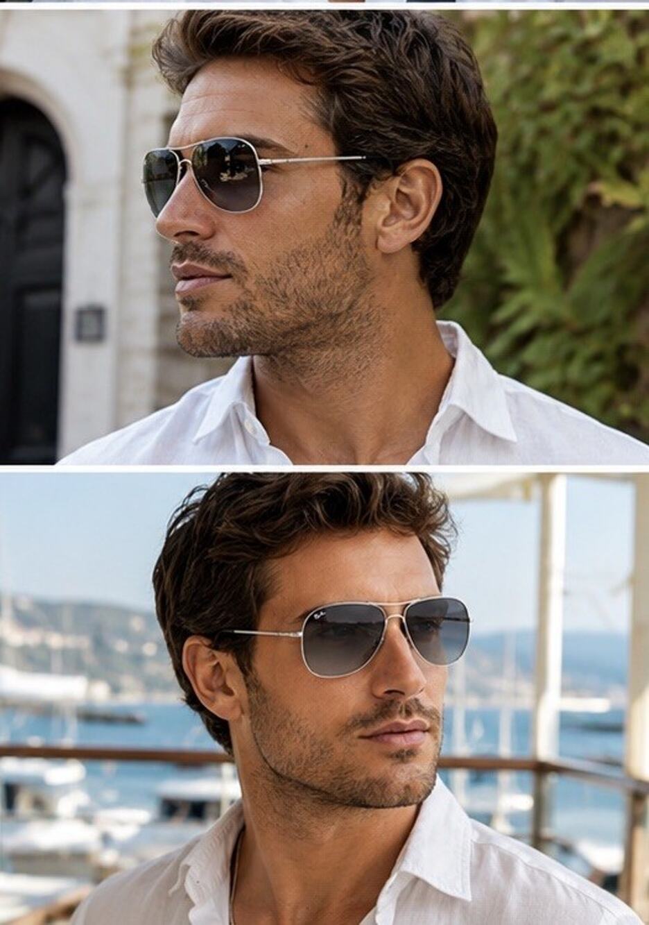 Ray-Ban RB3267 Aviator Sunglasses Silver Grey Gradient 64mm Authentic With Case